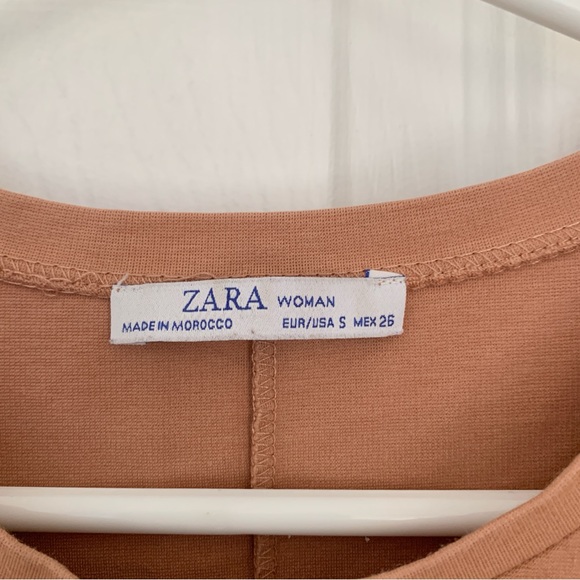 ZARA Ruffle Peplum T-Shirt Dress Women’s Size Small - Picture 6 of 7